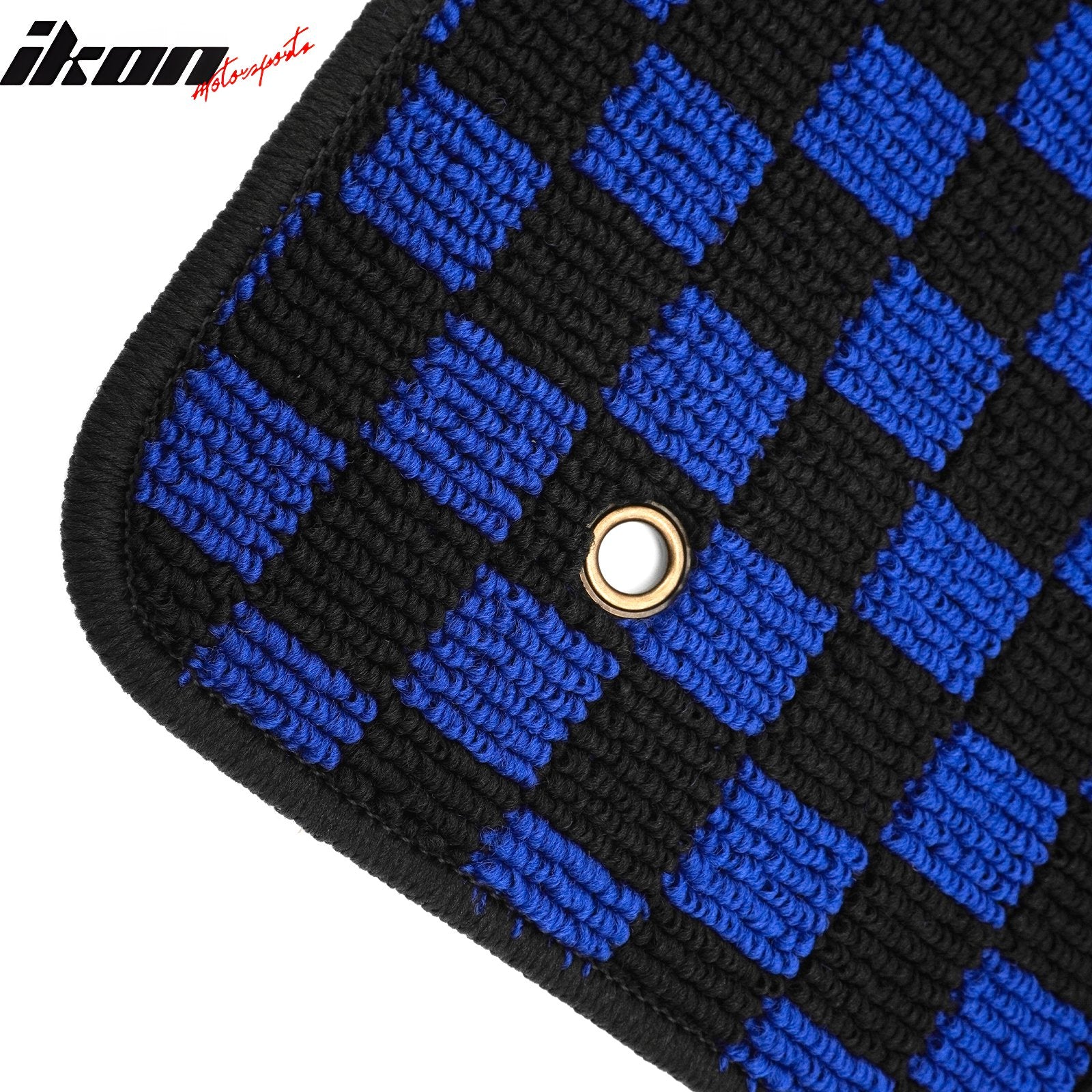 Fits 08-15 Chevy Cruze & 16 Limited Floor Mats Checkered Carpet Black Blue Plaid