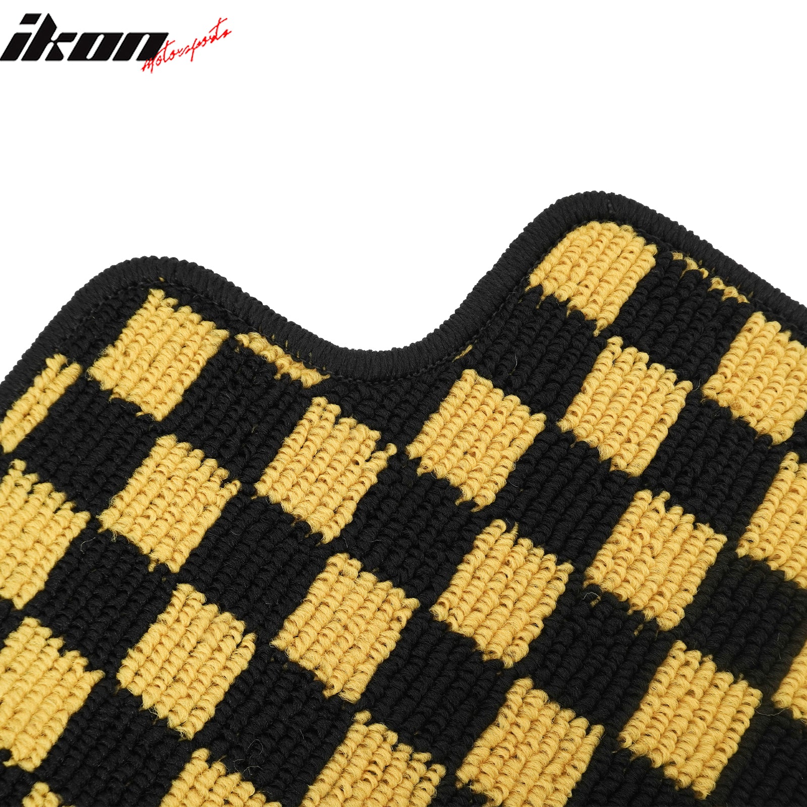 Fits 08-15 Chevy Cruze 16 Limited Floor Mats Checkered Carpet Black Yellow Plaid