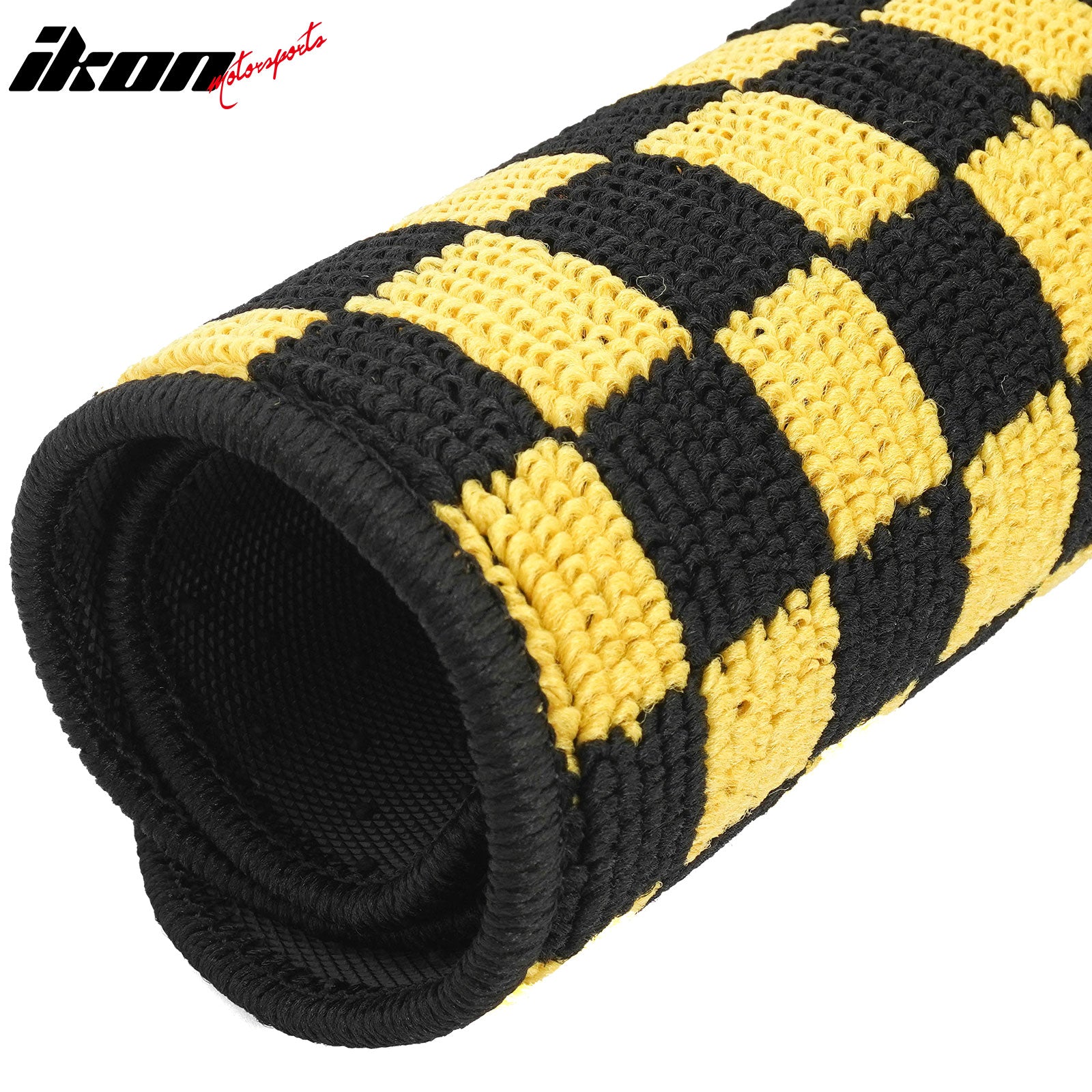 Fits 07-11 Toyota Camry Anti-slip Floor Mats Checkered Carpet Black Yellow Plaid
