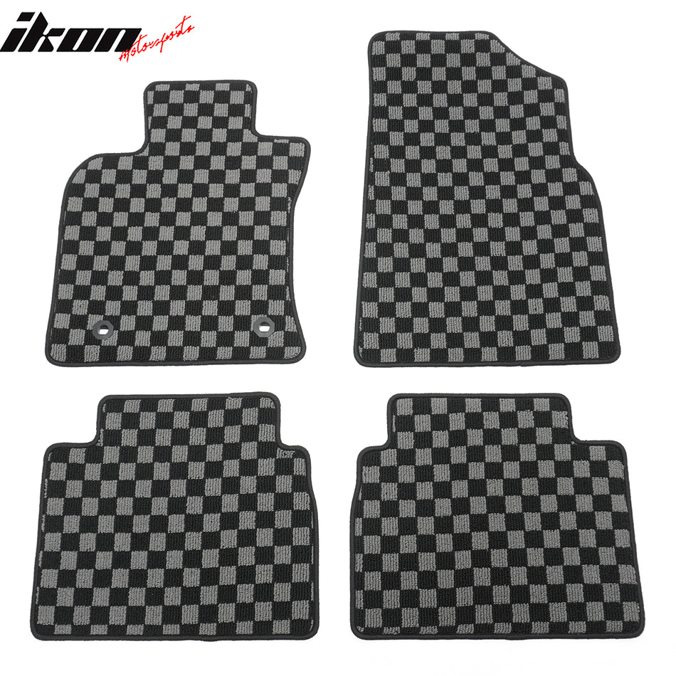 2018-2024 Toyota Camry Floor Mat Carpet Black Gray Plaid Polypropylene