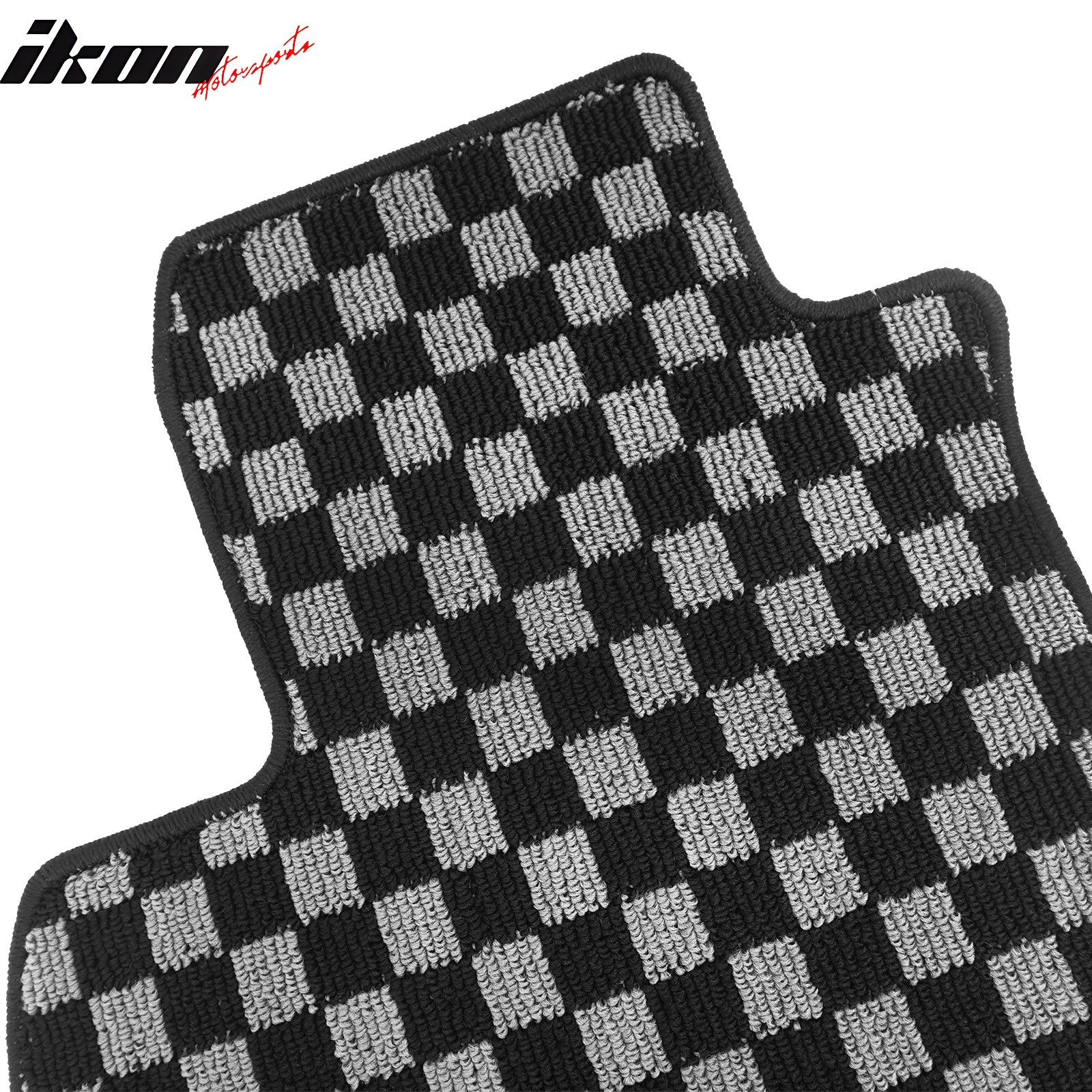 Fits 22-26 Honda Civic & Integra Floor Mats Carpets Checkered Black Gray Plaid