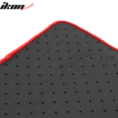 Fits 17-23 Tesla Model 3 Floor Mats Black Nylon Carpets Liner Guard w/ Red Edge