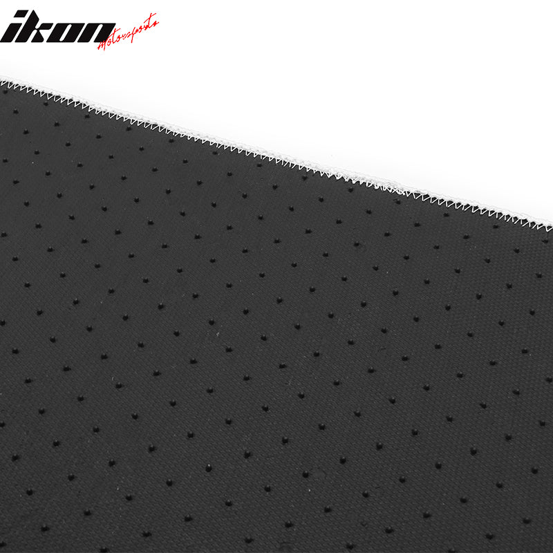 Fits 17-23 Tesla Model 3 Floor Mats Black Nylon Carpet Liner Guard w/ White Edge