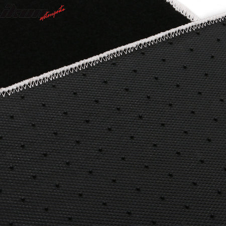 For 12-20 Tesla Model S Floor Mats Carpet Front Rear Nylon Black W/ White Border