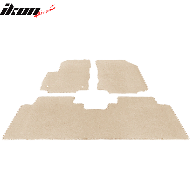 Fits 18-24 Chevy Equinox Floor Mats Carpet Front & Rear 3PC Set Beige Nylon