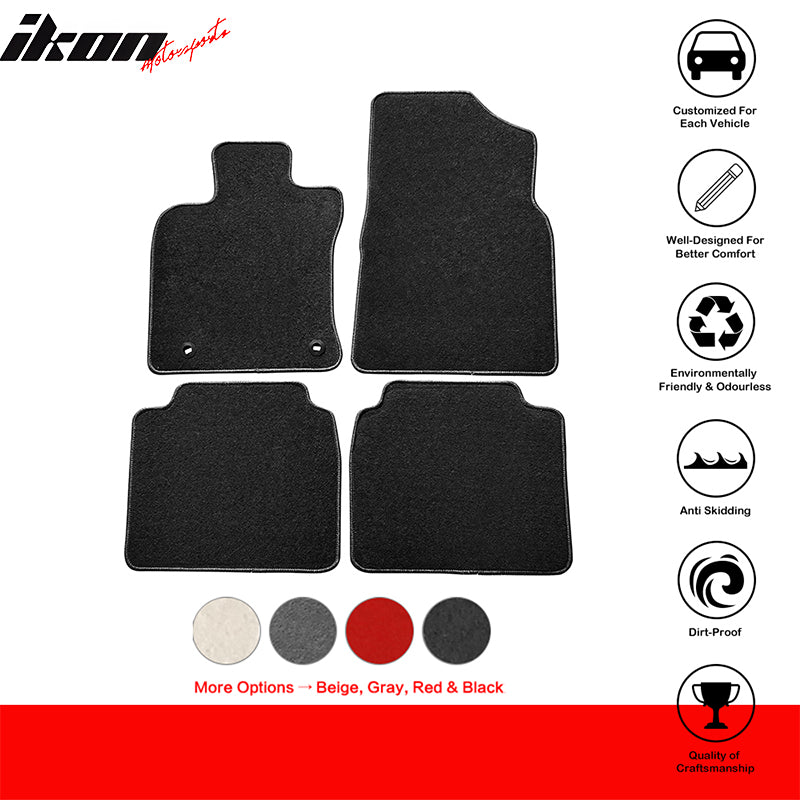 IKON MOTORSPORTS, Floor Mat Compatible With 2019-2023 Lexus ES300H ES350, All Seasons Weather Interior Nylon Mats Carpet 4PC Set