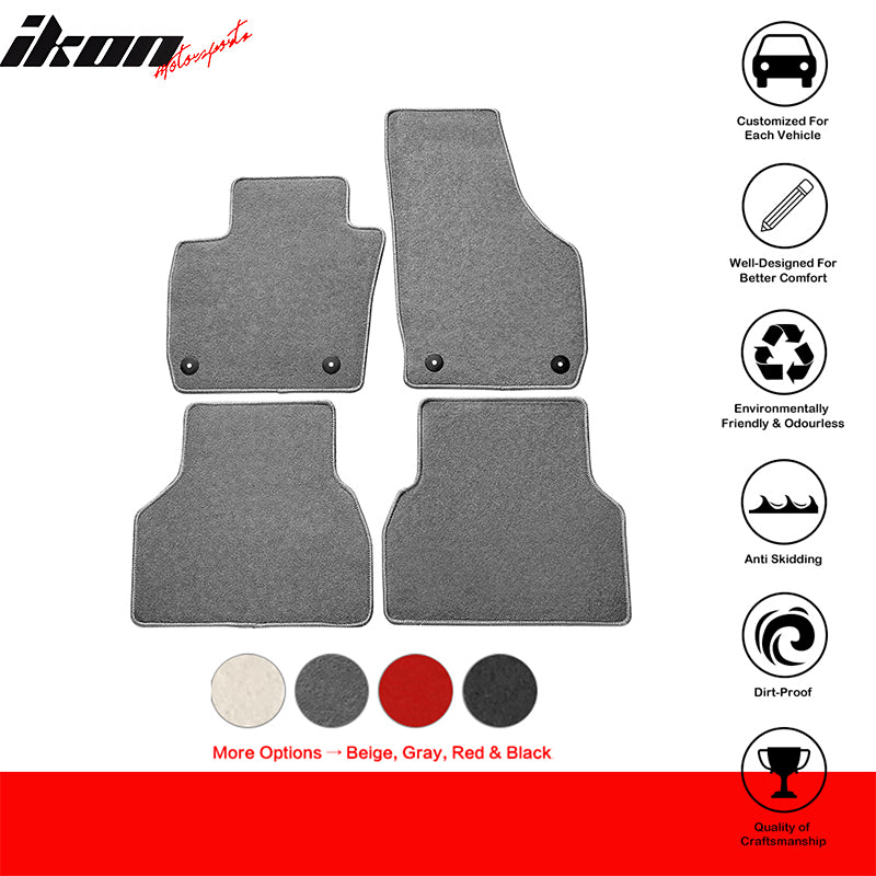 IKON MOTORSPORTS, Floor Mat Compatible With 2015-2018 Audi Q3, All Seasons Weather Interior Nylon Mats Carpet 4PC Set