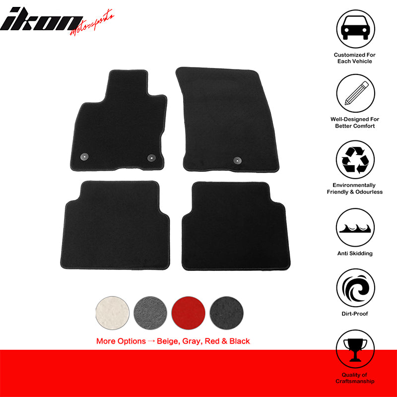 IKON MOTORSPORTS, Floor Mats Compatible With 2021-2023 Ford Bronco Sport, Nylon Car Auto Front Rear Carpets Liner 4PC