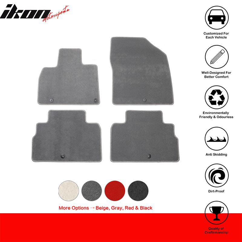 Fits 20-24 Kia Telluride 4DR Front & Rear Floor Mats Carpet Nylon 4PCS