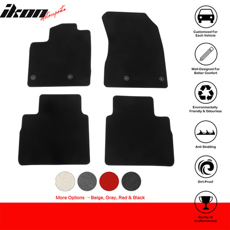 IKON MOTORSPRTS, Floor Mats Compatible With 2021-2023 Nissan Rogue, Car Carpets Liner Guard Protector 1st 2nd Row Front Rear