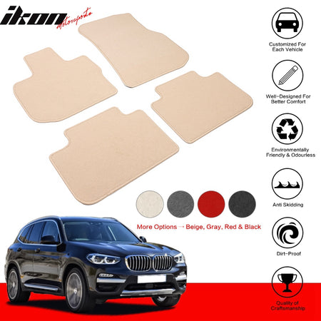 18-24 G01 X3 G02 X4 Nylon Floor Mats Front Rear Row Carpet Liner FOR: (BMW)