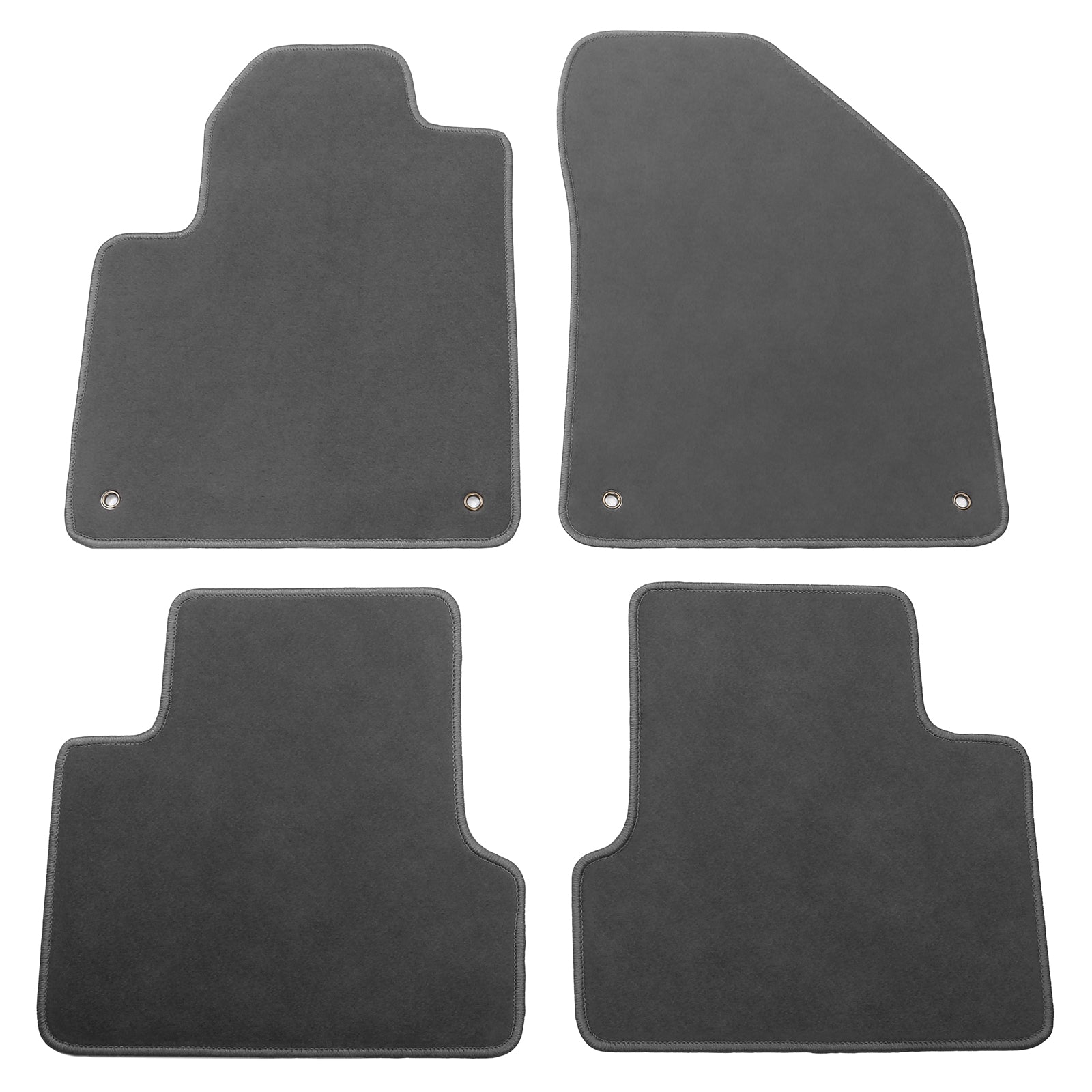 IKON MOTORSPORTS, Nylon Car Floor Mats Compatible with 2014-2023 Jeep Cherokee 4DR, OE Style Full Set