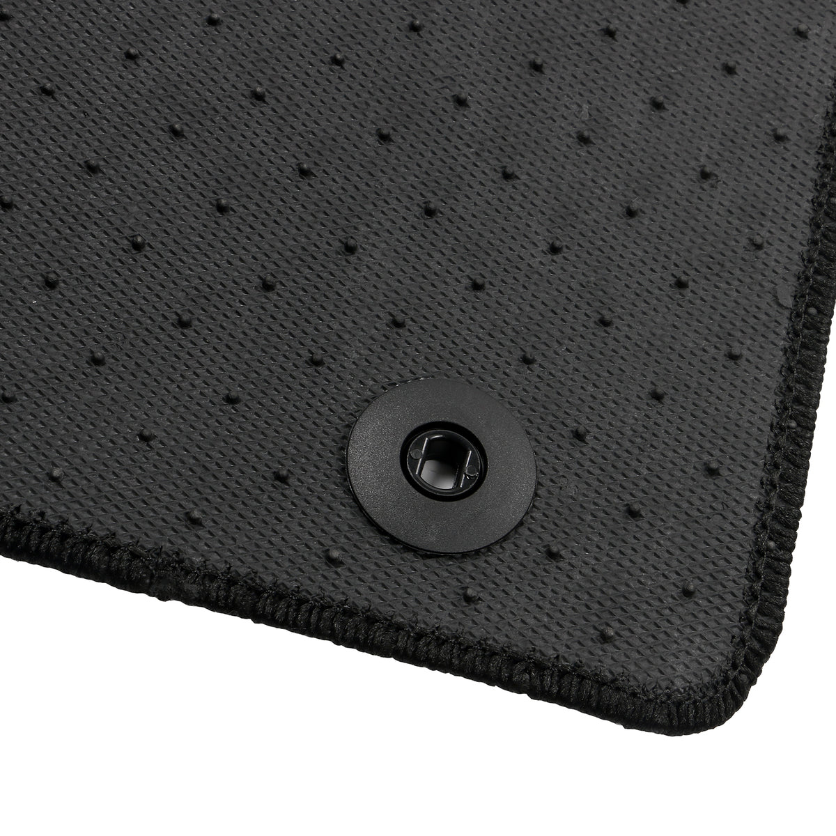 IKON MOTORSPORTS Loop Pile Tufted Car Floor Mats, Compatible with 2013-2018 Nissan Altima Sedan 4-Door, Checkered Black Blue Plaids, All Weather Anti-Slip 4PCS Set Car Protector Carpets