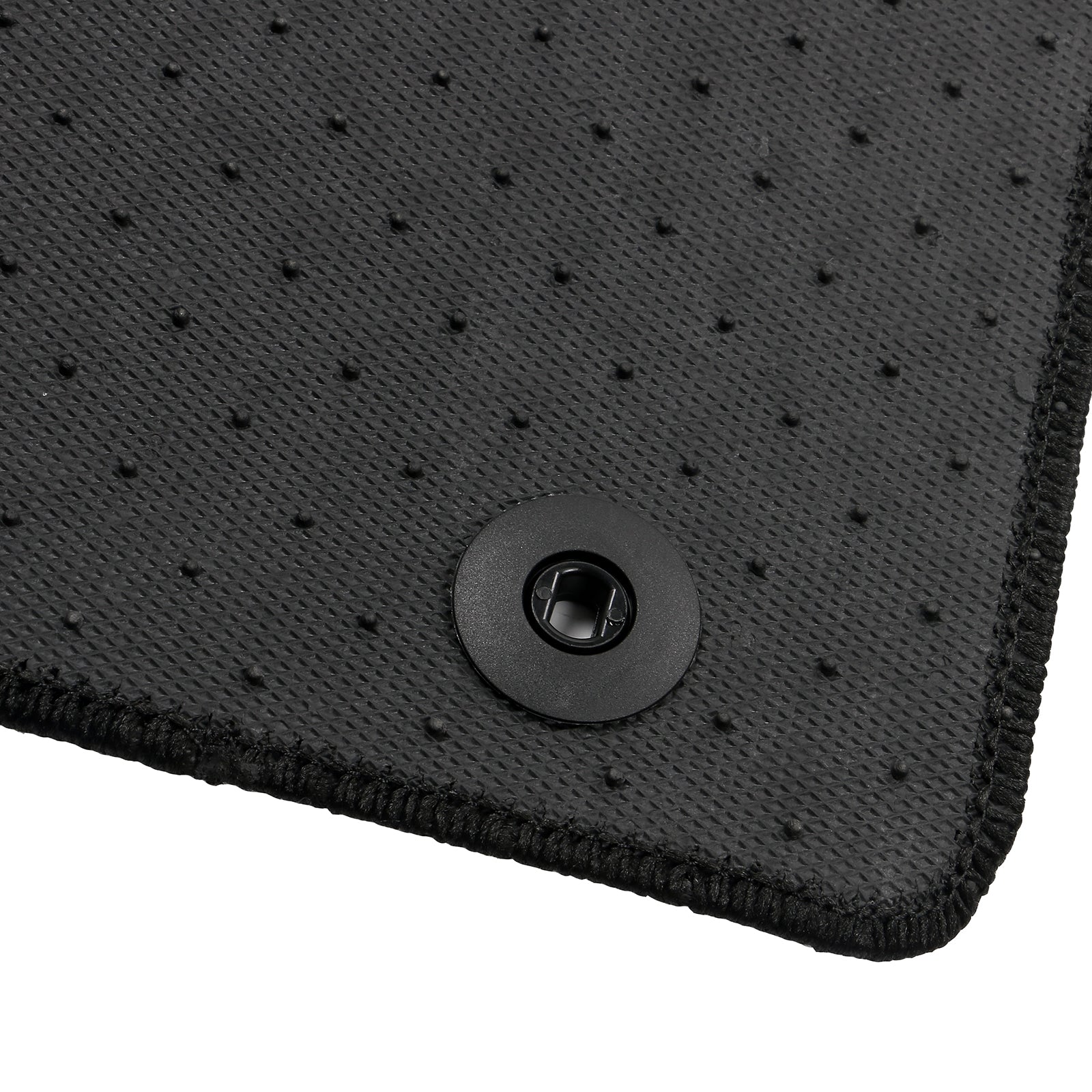 IKON MOTORSPORTS Loop Pile Tufted Car Floor Mats, Compatible with 2013-2018 Nissan Altima Sedan 4-Door, Checkered Black Blue Plaids, All Weather Anti-Slip 4PCS Set Car Protector Carpets