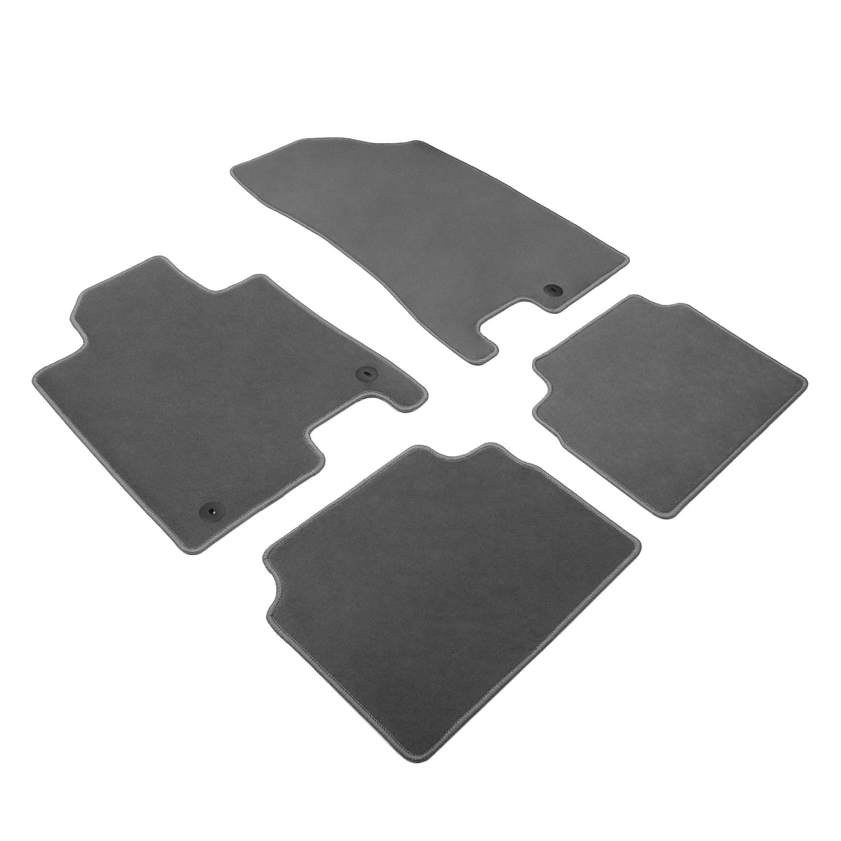 IKON MOTORSPORTS Loop Pile Tufted Car Floor Mats, Compatible with 2013-2018 Nissan Altima Sedan 4-Door, Checkered Black Blue Plaids, All Weather Anti-Slip 4PCS Set Car Protector Carpets
