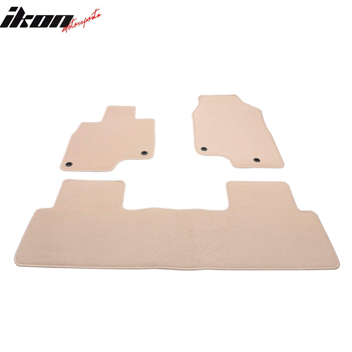 Fits 19-24 Acura RDX Anti-Slip Front Rear Floor Mats Carpet Nylon 3PCS - Beige