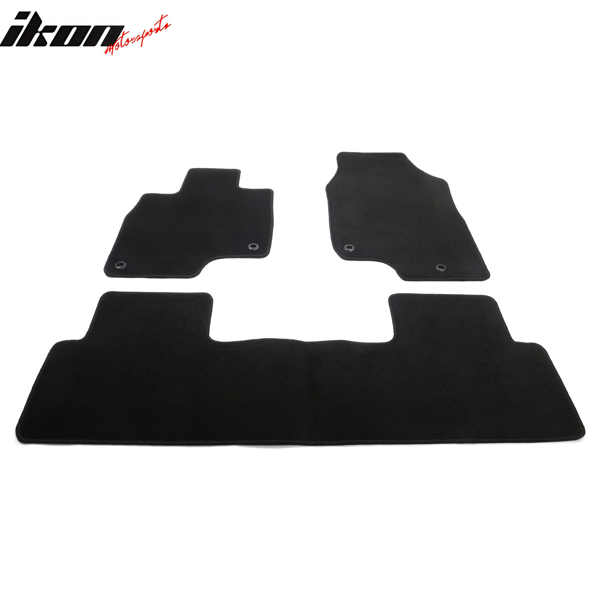 IKON MOTORSPORTS, Nylon Car Floor Mats Compatible with 2019-2024 Acura RDX 4DR, Driver Passenger Car Carpets, 3PCS Full Set