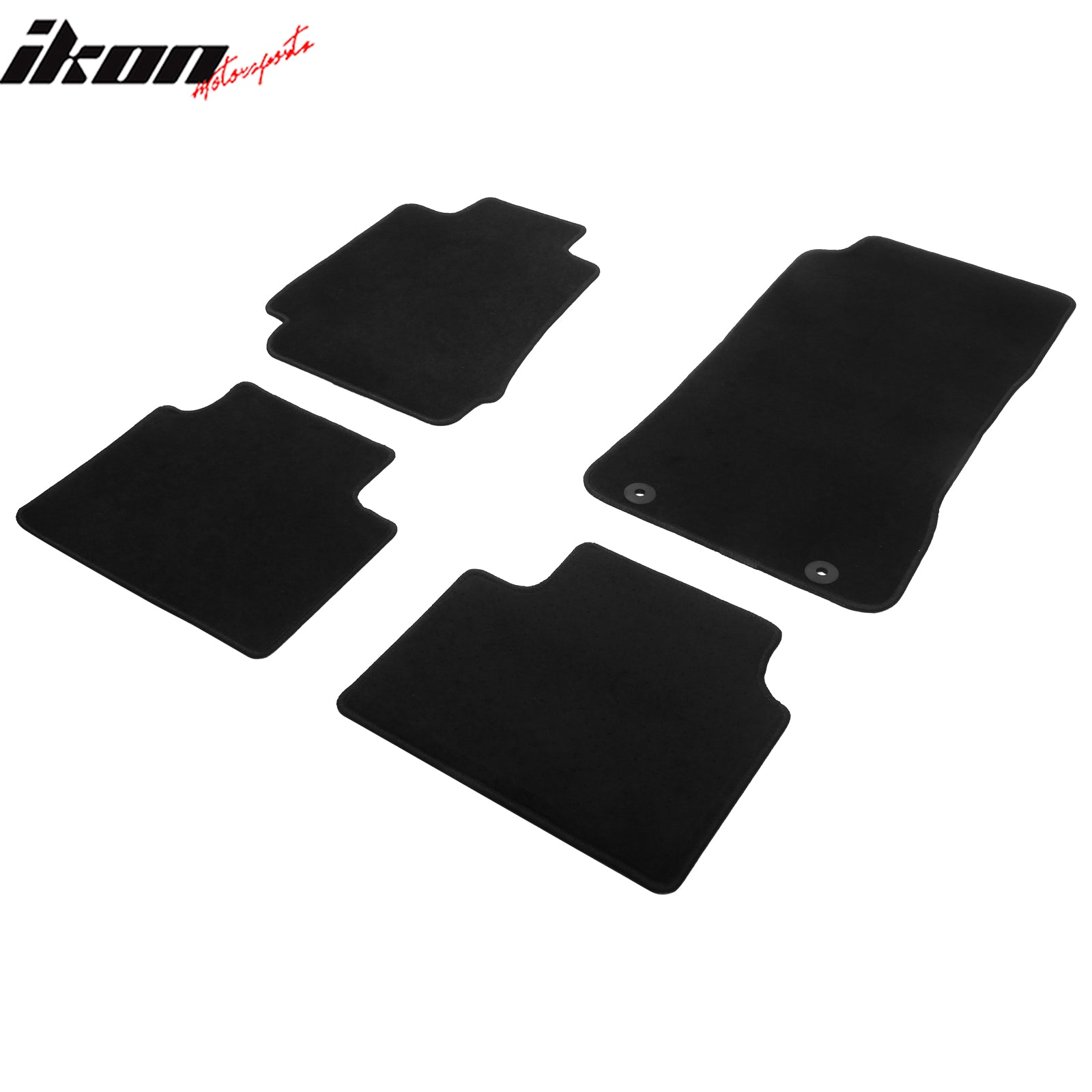 Fits 17-24 Alfa Romeo Giulia Anti-Slip Front Rear Floor Mats Nylon 4PCS - Black