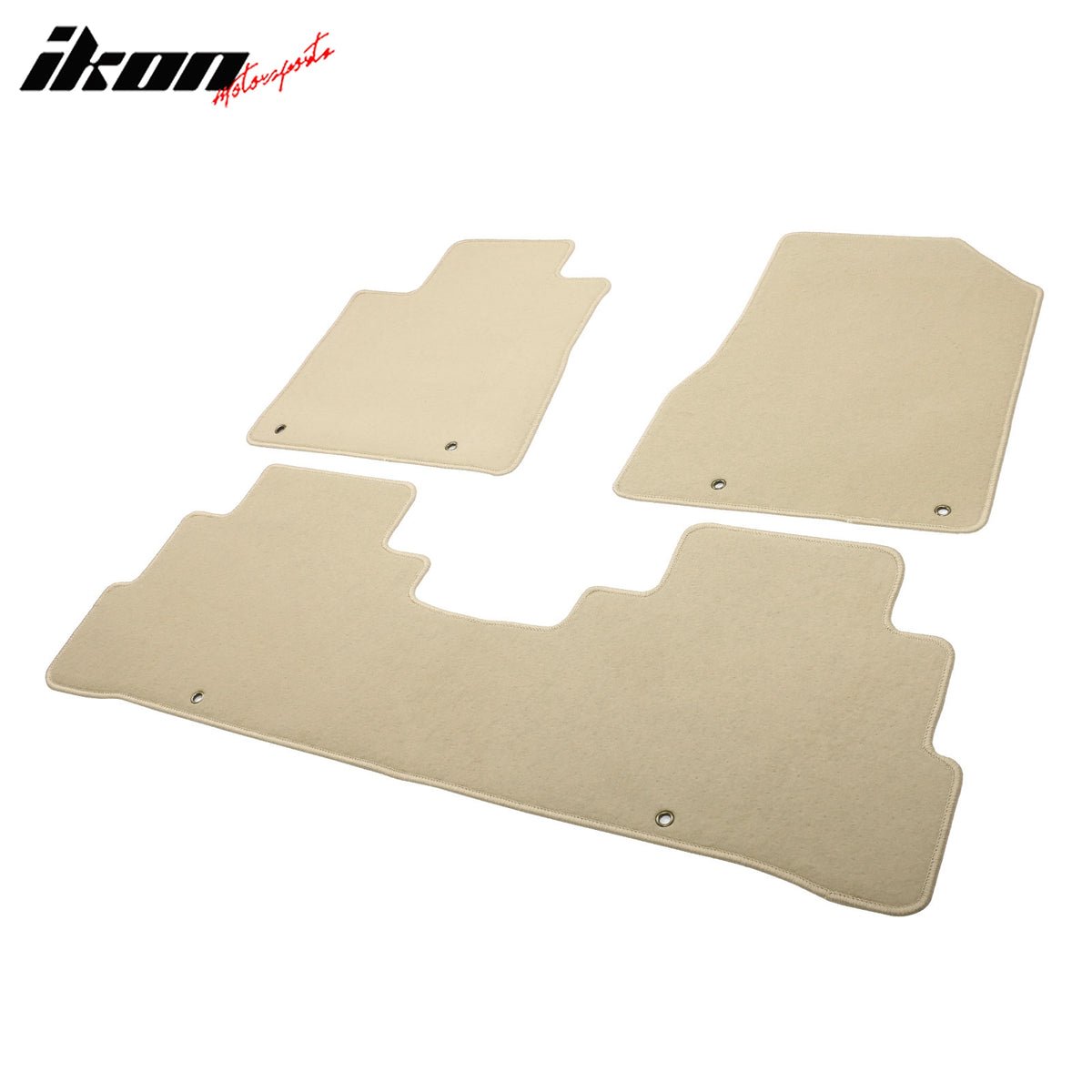 Fits 15-24 Nissan Murano Anti-Slip Front Rear Floor Mats Carpet Nylon 3PCS Beige