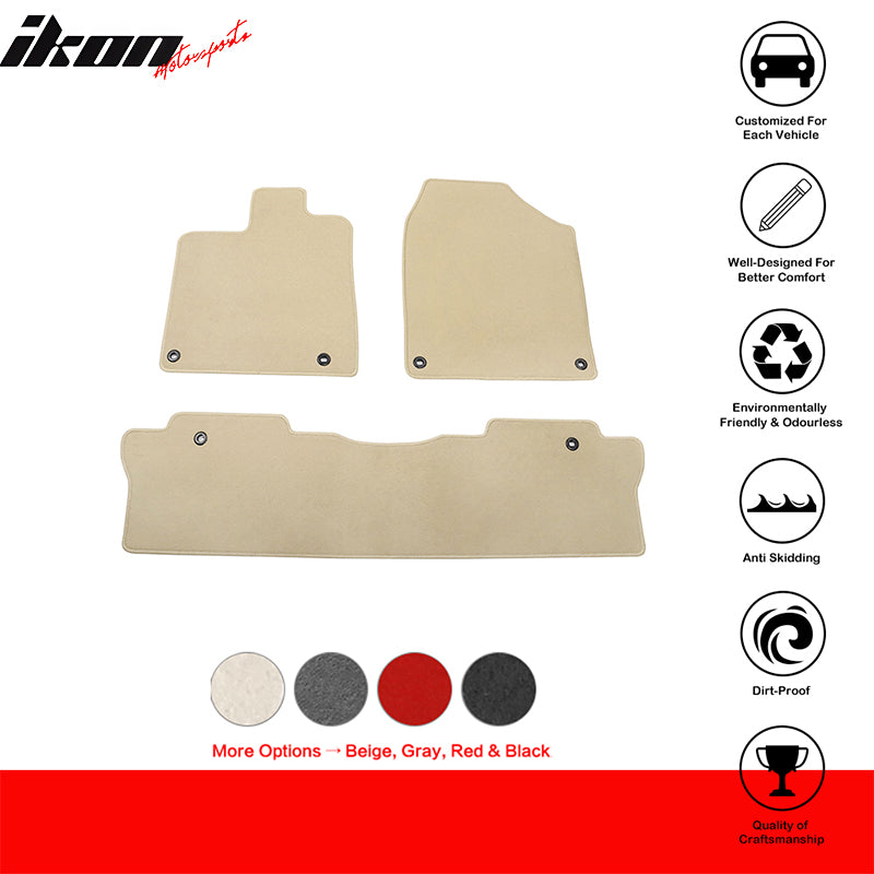 2017-2024 Honda Ridgeline OE Beige Front Rear Floor Mat Carpet Nylon