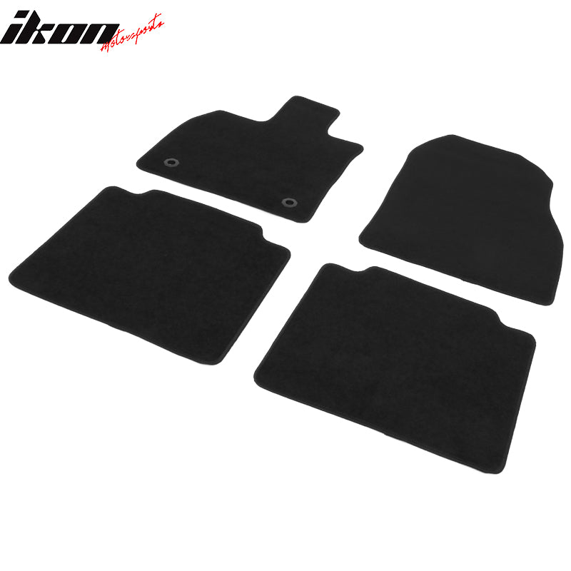 Fits 23-24 Toyota bZ4X & Subaru Solterra 4PCS Car Floor Mats Carpets Nylon Black