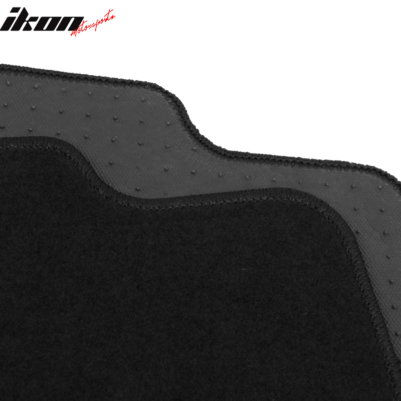 Fits 22-24 BMW I20 iX 4PC Front Rear Floor Mats Full Coverage Carpet Nylon Black