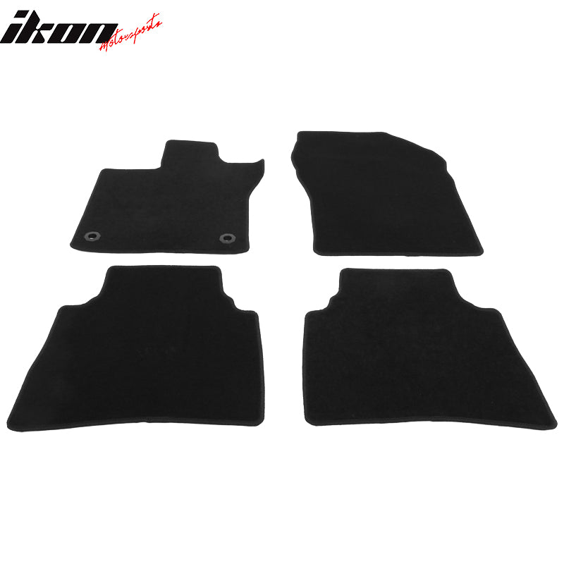 Fits 23-24 Toyota Prius Prime 4PCS Auto Front Rear Floor Mats Carpet Nylon Black