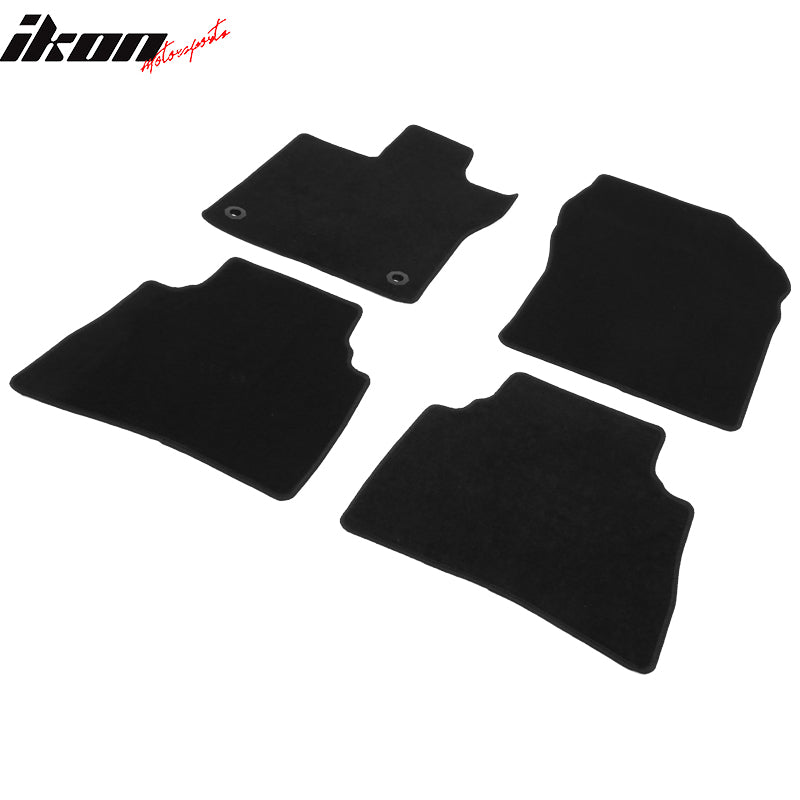 Fits 23-24 Toyota Prius Prime 4PCS Auto Front Rear Floor Mats Carpet Nylon Black