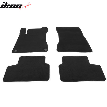 IKON MOTORSPORTS, Nylon Car Floor Mats Compatible with 2021-2025 Mercedes-Benz H247 GLA-Class, OE Style Black Driver Passenger Car Carpets, Front Rear 4PCS Full Set