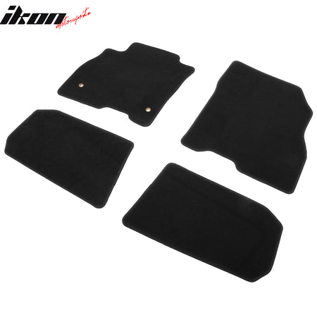 Fits 18-25 Nissan LEAF Anti-Slip Front Rear Floor Mats Carpet Nylon 4PCS Black