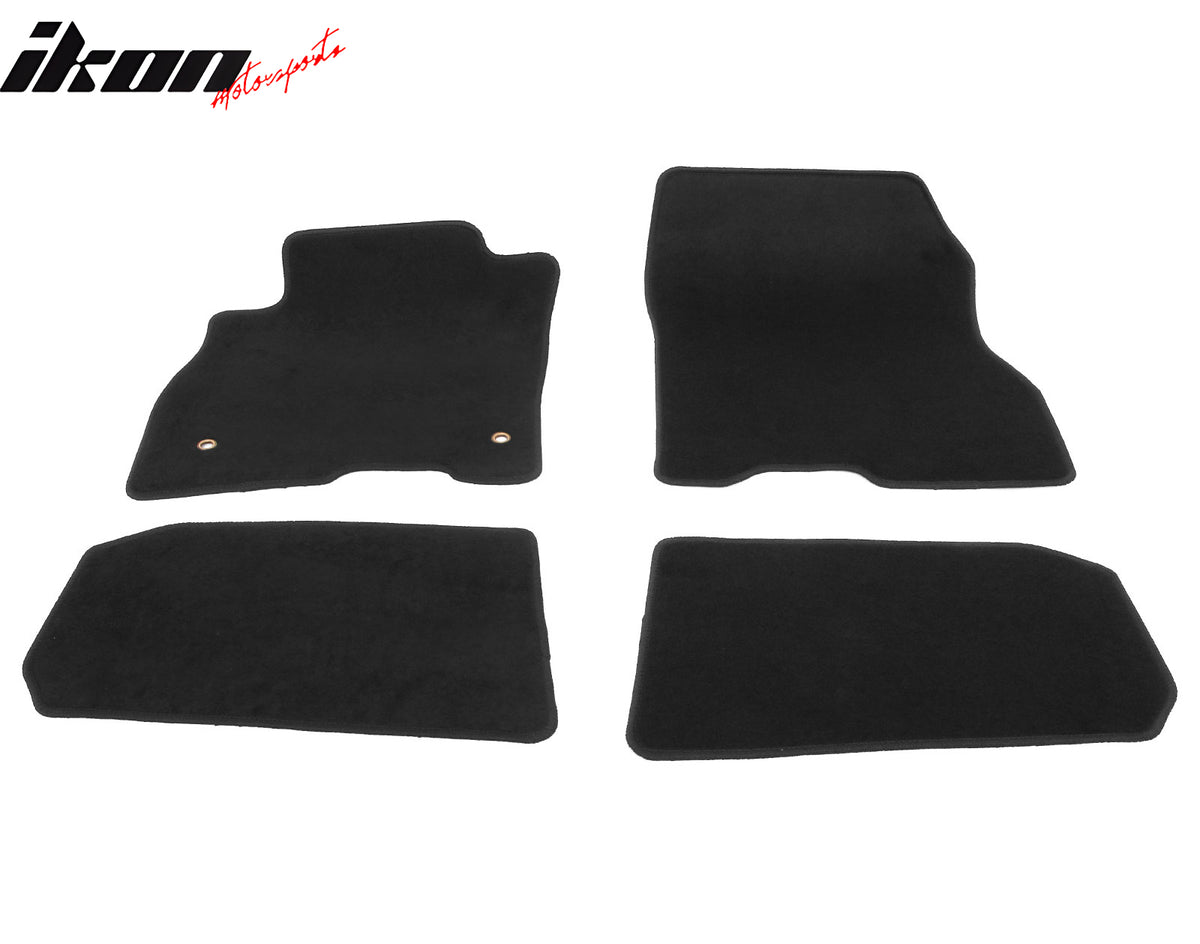 Fits 18-25 Nissan LEAF Anti-Slip Front Rear Floor Mats Carpet Nylon 4PCS Black