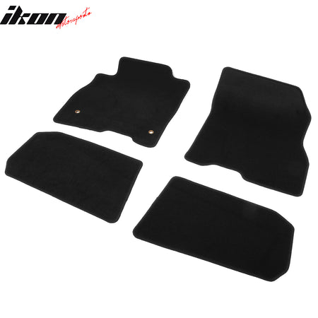 Fits 18-25 Nissan LEAF Anti-Slip Front Rear Floor Mats Carpet Nylon 4PCS Black