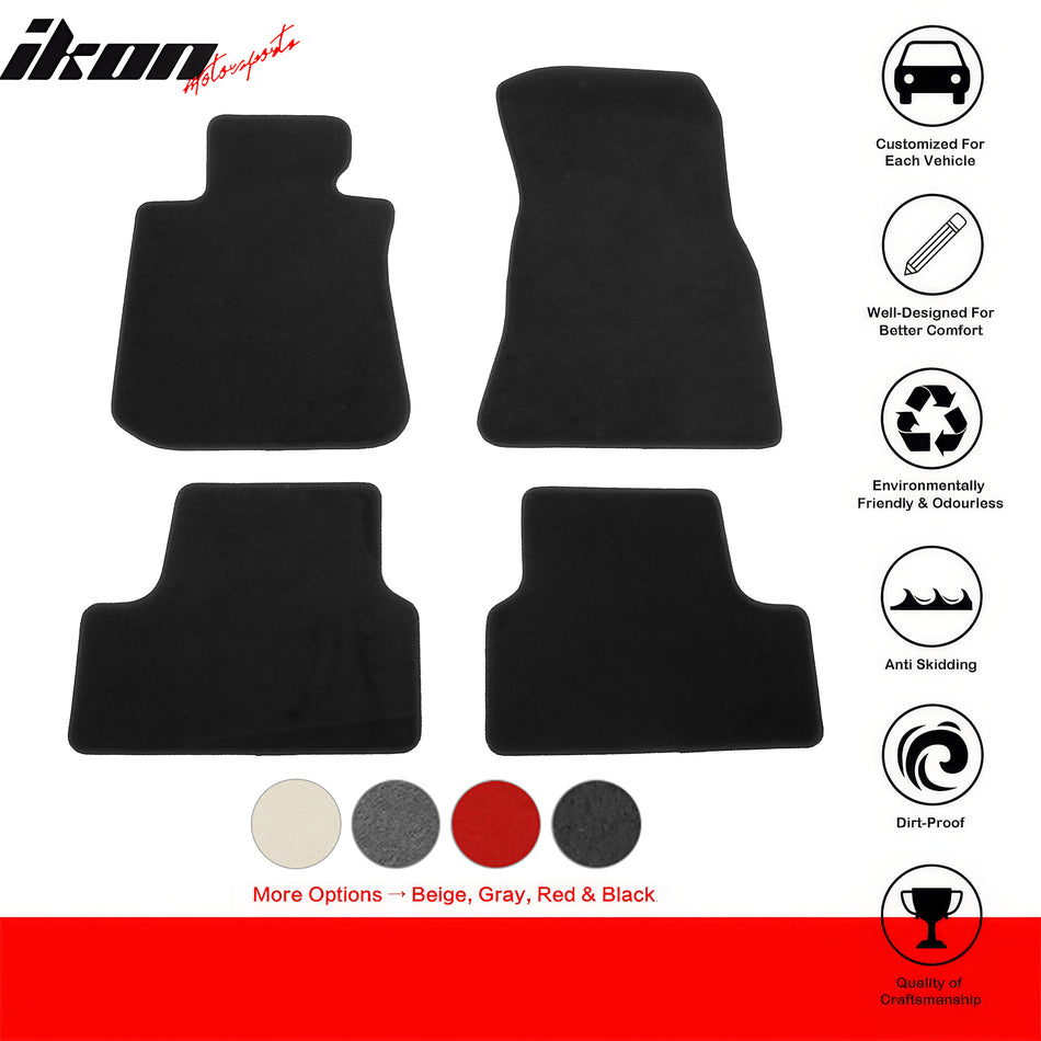 2022-2025 BMW i4 G26 OE Black Front Rear Floor Mats Carpets Nylon 4PCS