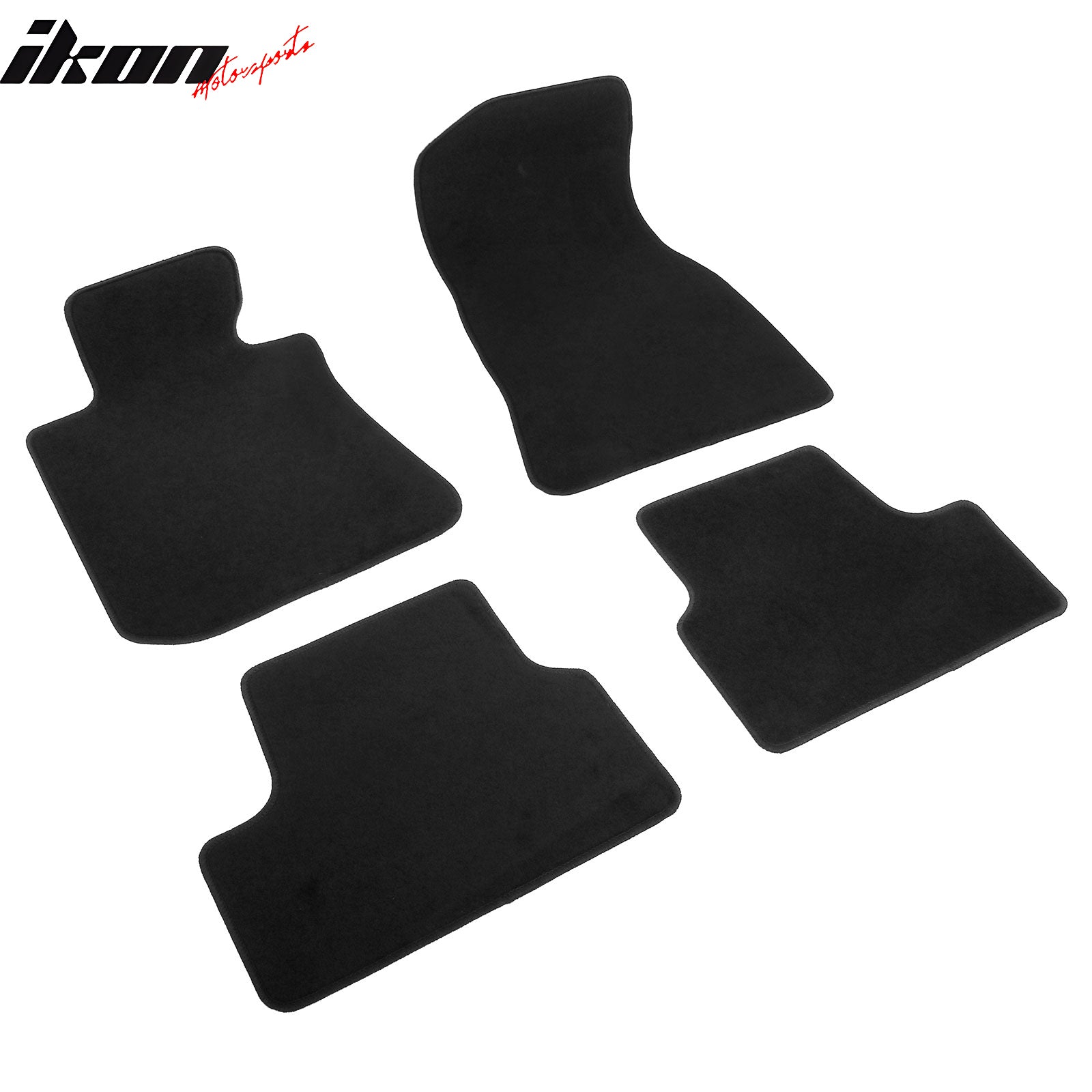 Fits 22-25 BMW i4 G26 Anti-Slip Front Rear Floor Mats Carpet Nylon Black 4PCS