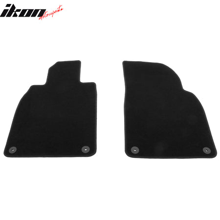 IKON MOTORSPORTS, Nylon Car Floor Mats Compatible with 2013-2024 Porsche 718 Cayman & Boxster, OE Style Black Driver Passenger Car Carpets, Front Rear 2PCS Full Set