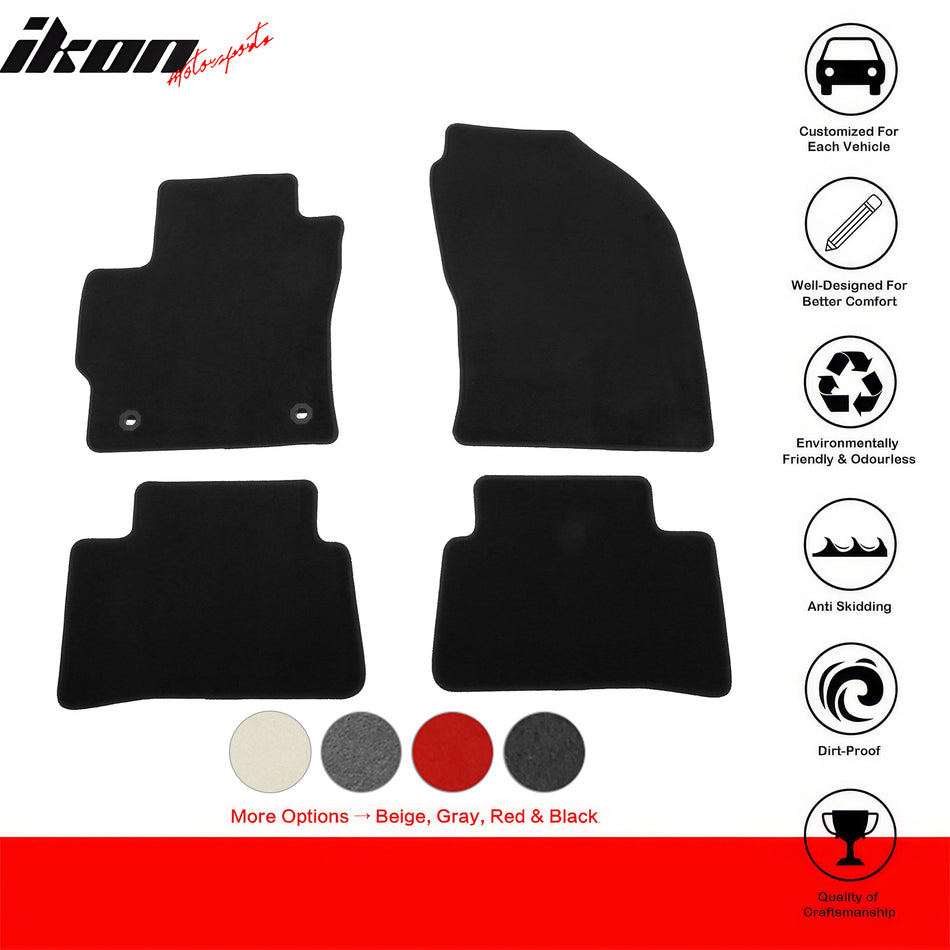 2022-2025 Toyota Corolla Cross GAS FWD Black Floor Mats Nylon 4PCS