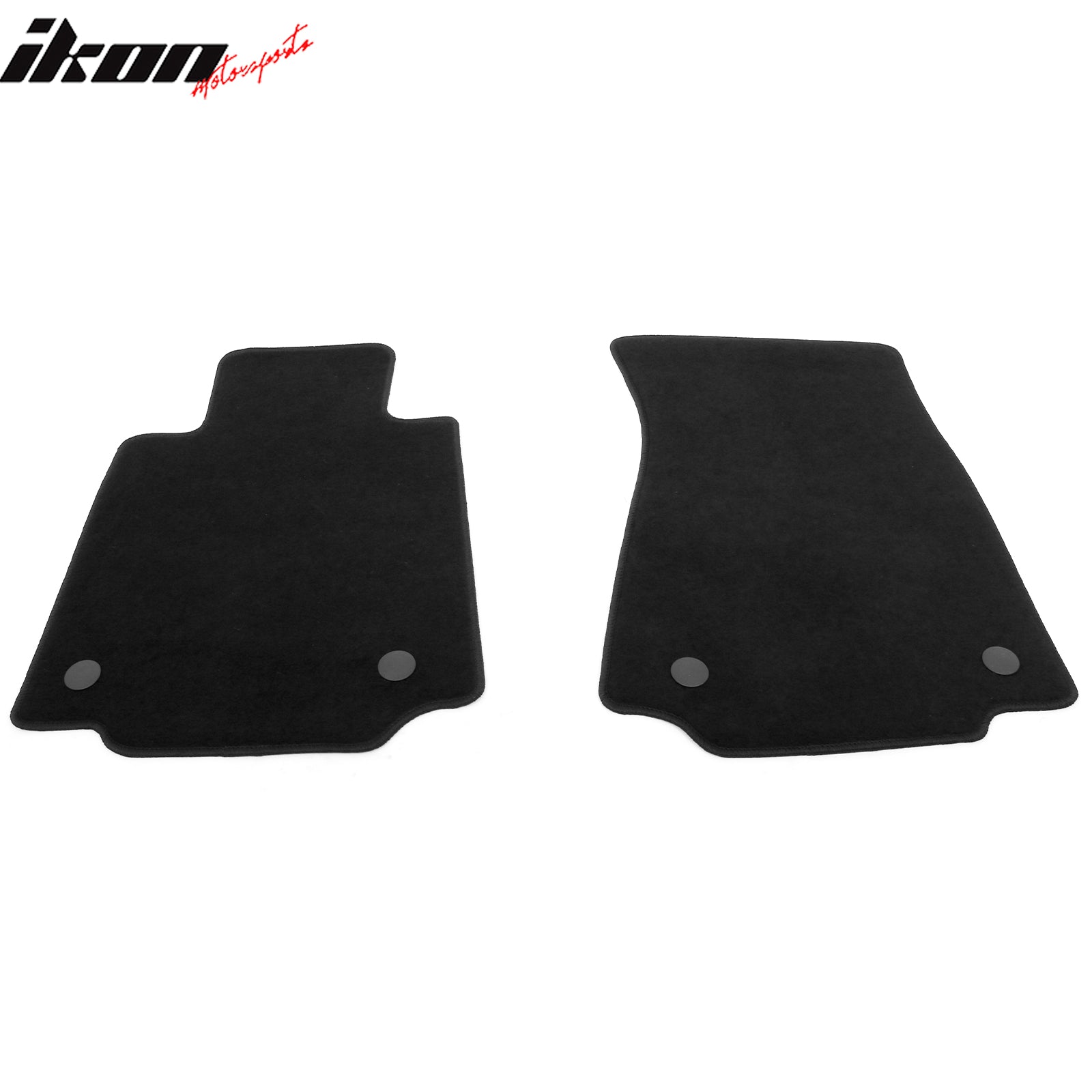 IKON MOTORSPORTS, Nylon Car Floor Mats Compatible with 2023-2025 Nissan Z Coupe 2DR, OE Style Black Driver Passenger Car Carpets, Front Rear 2PCS Full Set