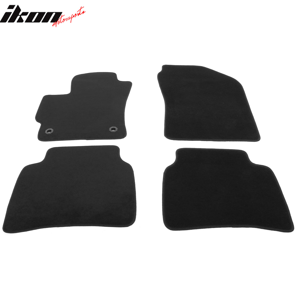 IKON MOTORSPORTS, Nylon Car Floor Mats Compatible with 2020-2025 Toyota Corolla Sedan Only, OE Style Black Driver Passenger Car Carpets, Front Rear 4PCS Full Set