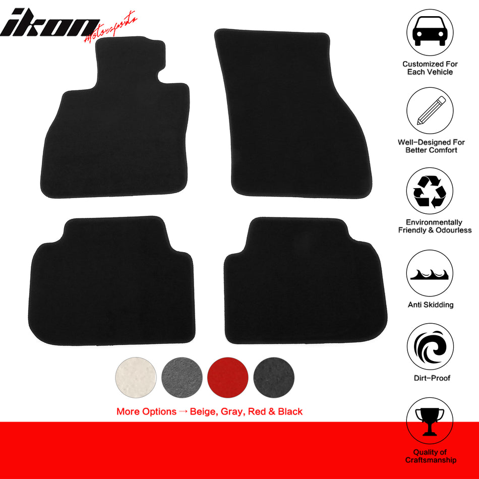 2016-2024 Mini Cooper Clubman F54 Black Front Rear Floor Mats Nylon