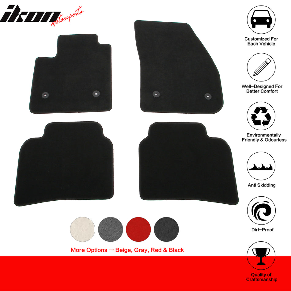 2019-2025 Cadillac XT4 OE Black Front Rear Floor Mats Carpets Nylon