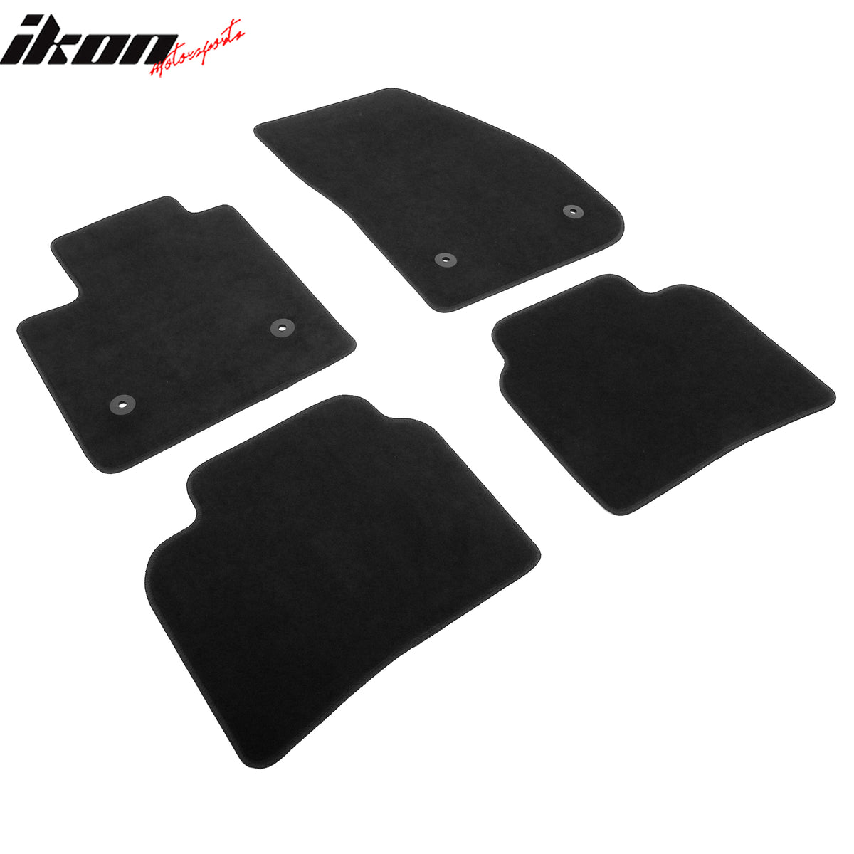 Fits 19-25 Cadillac XT4 Anti-Slip Front Rear Floor Mats Carpet Nylon 4PCS Black