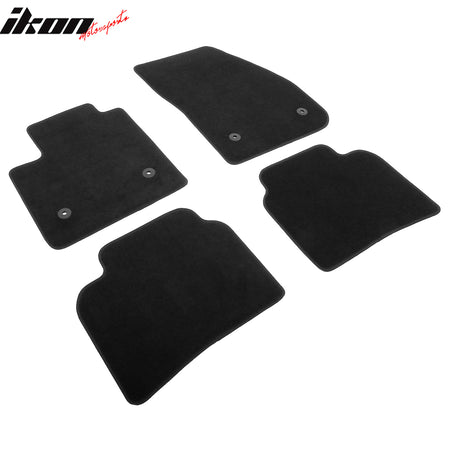 Fits 19-25 Cadillac XT4 Anti-Slip Front Rear Floor Mats Carpet Nylon 4PCS Black