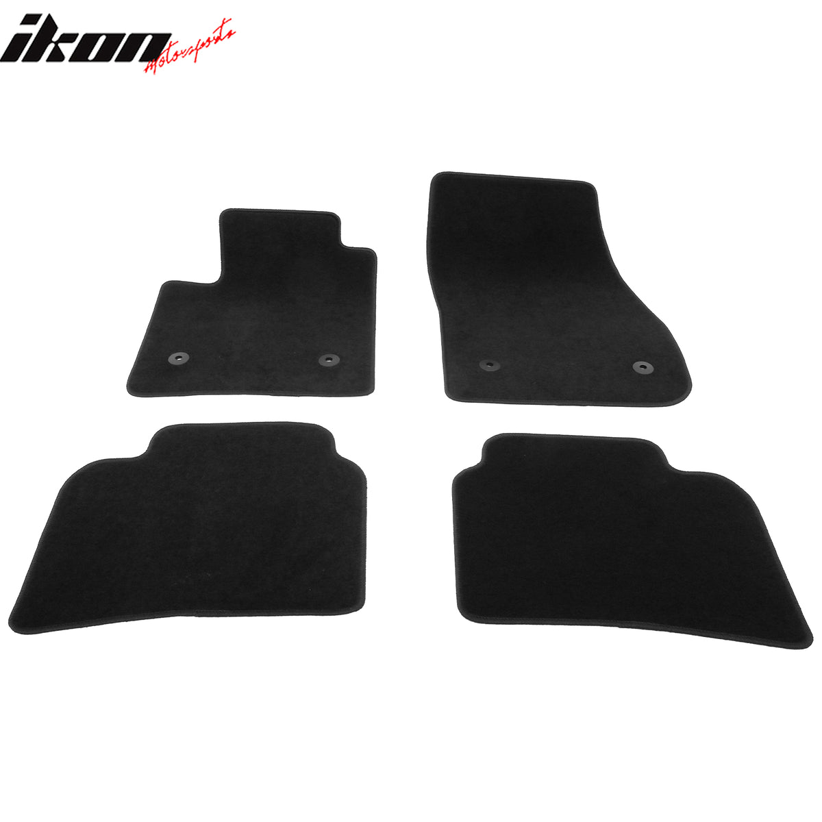 Fits 19-25 Cadillac XT4 Anti-Slip Front Rear Floor Mats Carpet Nylon 4PCS Black