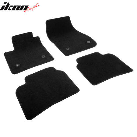 Fits 19-25 Cadillac XT4 Anti-Slip Front Rear Floor Mats Carpet Nylon 4PCS Black