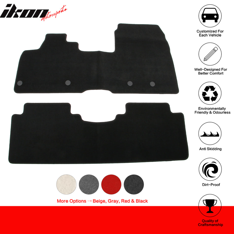 2023-2025 Nissan ARIYA OE Black Front Rear Floor Mats Carpets Nylon