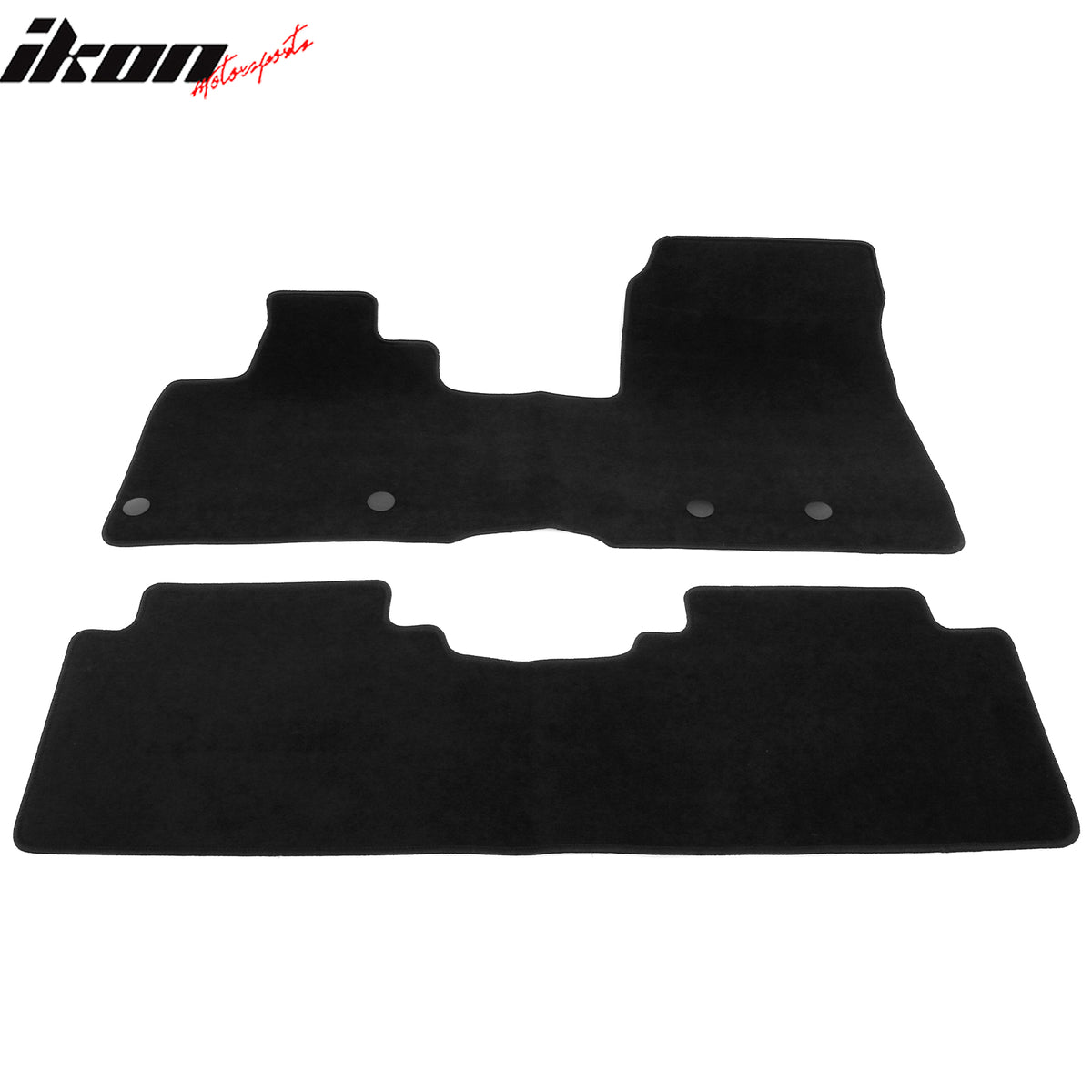 Fits 23-25 Nissan ARIYA Anti-Slip Front Rear Floor Mats Carpet Nylon 2PCS Black