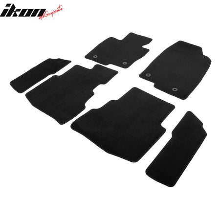 Fits 20-23 Mazda CX-9 Anti-Slip Front Rear Floor Mats Carpet Nylon 9PCS Black