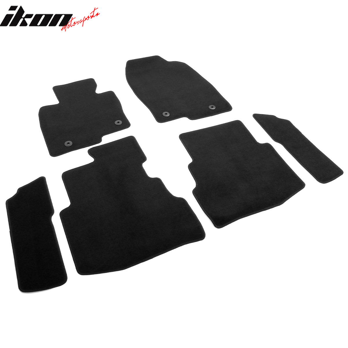 Fits 20-23 Mazda CX-9 Anti-Slip Front Rear Floor Mats Carpet Nylon 9PCS Black