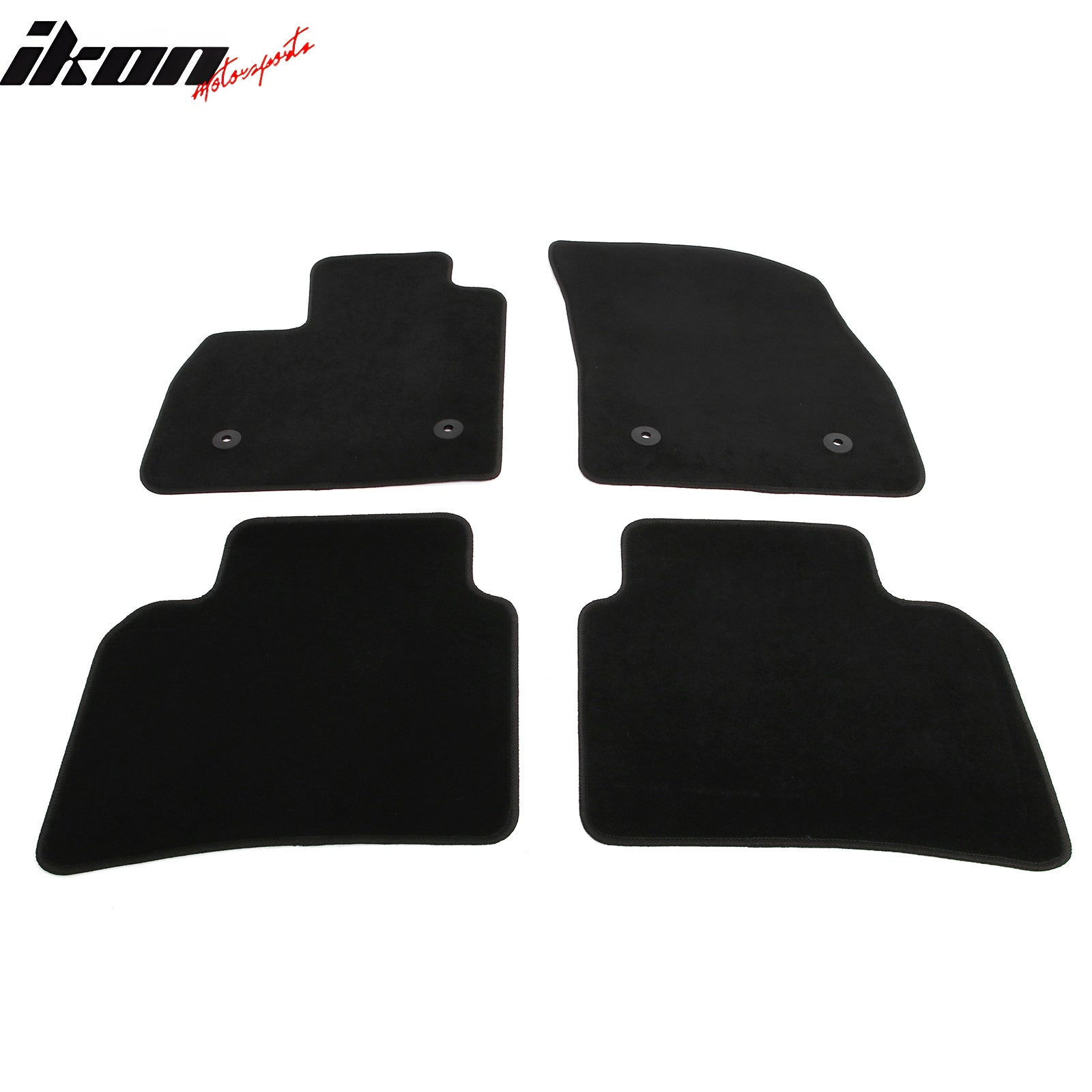 IKON MOTORSPORTS, Nylon Car Floor Mats Compatible with 2021-2025 Buick Envision, OE Fitment Style Black Driver Passenger Car Carpets, Front Rear 4PCS Full Set