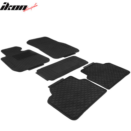 Fits 12-18 F30 3-Series/15-18 F80 M3 Heavy Duty Black Latex Floor Mats FOR (BMW)